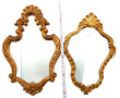 Lot de 2 miroirs rocailles, encadrements