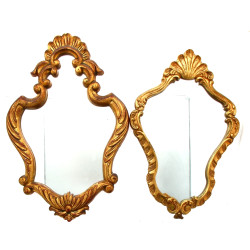 Lot de 2 miroirs rocailles, encadrements