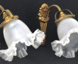 Paire d'appliques en métal doré style Ar