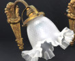 Paire d'appliques en métal doré style Ar