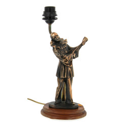 Pied de lampe en forme de Pierrot jouant