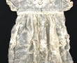 Robe de baptême ancienne en tulle brodé 