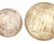 Lot de 2 pièces en argent : 1 pièce de 5