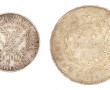 Lot de 2 pièces en argent : 1 pièce de 5