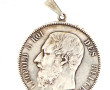 Pièce de 5 F écu belge "1872" montée en 