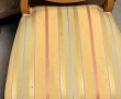 6 chaises bois clair tissu à rayures sur