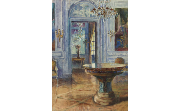 Ecole Française début Xxème "Intérieur d