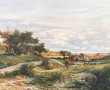 Roberto SCALVINI (1950) "Paysage de camp