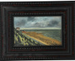Lot de 2 tableaux : "Paysage maritime", 