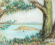 Lot de 2 tableaux : "Paysage maritime", 