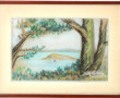 Lot de 2 tableaux : "Paysage maritime", 