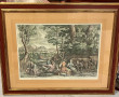 "Dîner champêtre", grande gravure en cou