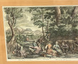"Dîner champêtre", grande gravure en cou