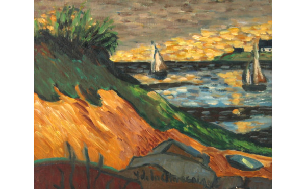 Yvette DE LA CHASSAIGNE (1946) "Marine",