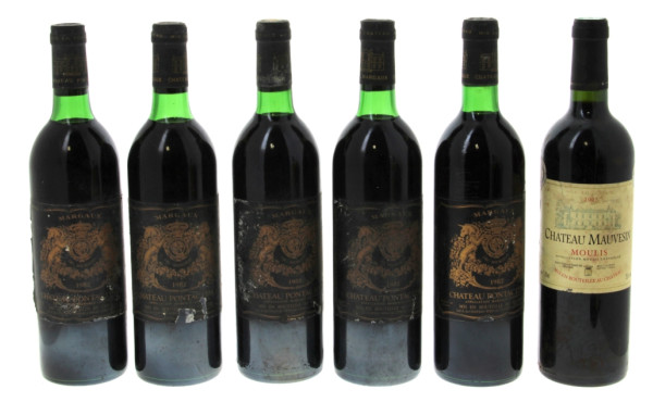 Lot de 6 bouteilles: - 5 B Ch PONTAC LY