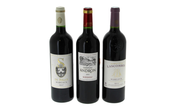 BORDEAUX - lot de 3 bouteilles: - 1 B S