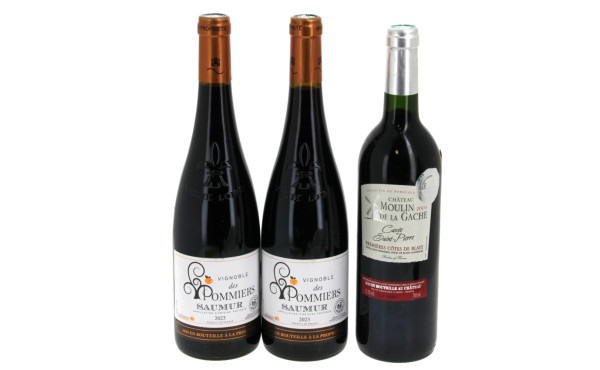 Lot de 3 bouteilles: - 2 vignoble des P