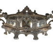 Jardinière en métal argenté à décor néo-