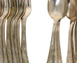 Ménagère à décor rocaille en argent 800è