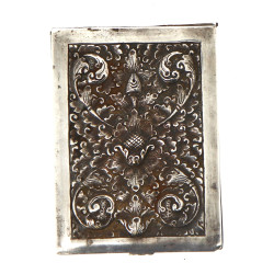 Coffret rectangulaire en argent à décor 