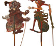 Lot de 3 marionnettes asiatiques ancienn