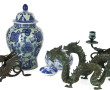 Lot de bibelots asiatiques et divers en 