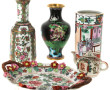 CHINE - Vase en porcelaine de Canton H 2
