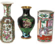 CHINE - Vase en porcelaine de Canton H 2