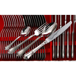 GUY DEGRENNE - Ménagère en inox décor ro