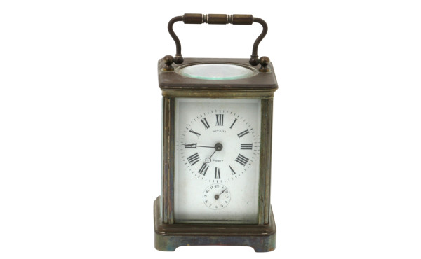 Pendule dite d'officier en laiton (sans 