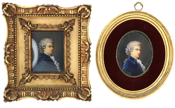 Deux miniatures "Portrait d'homme", pein