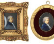 Deux miniatures "Portrait d'homme", pein