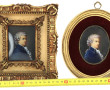 Deux miniatures "Portrait d'homme", pein