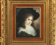Paire de cadres rectangulaires dorés à d