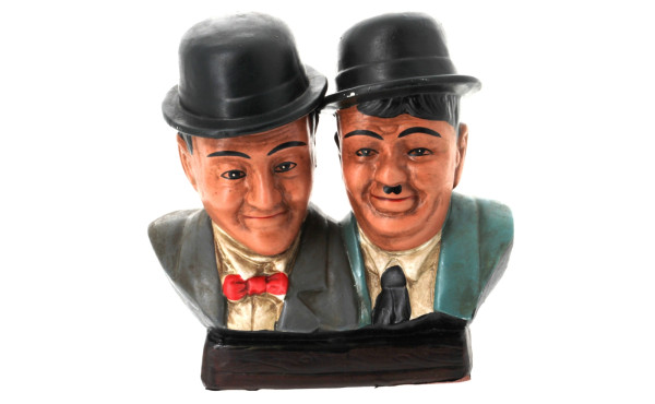 LAUREL et HARDY - Sujet en céramique pol