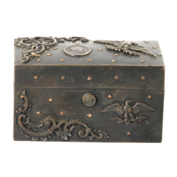 NAPOLEON - Coffret XIXème en métal argen