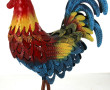 COQ décoratif en métal polychromé, trava