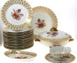 Service de table ancien en porcelaine bl