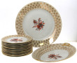 Service de table ancien en porcelaine bl