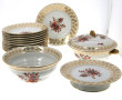 Service de table ancien en porcelaine bl