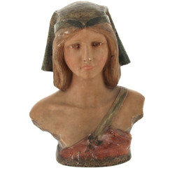 EGYPTIENNE - Buste de femme en plâtre pa
