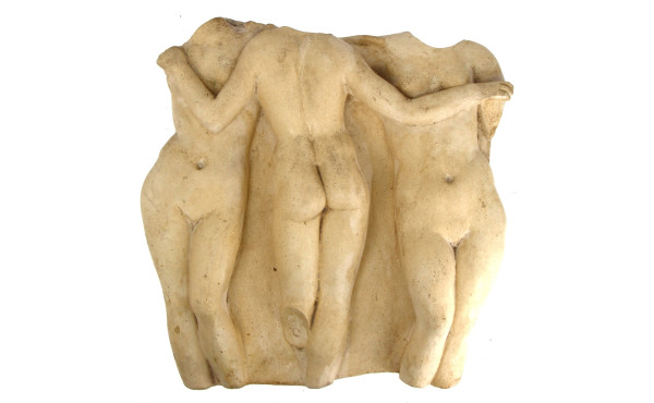 LES TROIS GRACES - Bas-relief en plâtre 