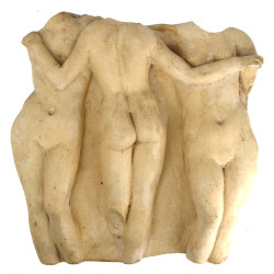 LES TROIS GRACES - Bas-relief en plâtre 