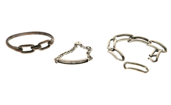Bracelet ouvrant en argent poinçon crabe
