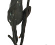 Grenouille, sujet en métal à patine vert