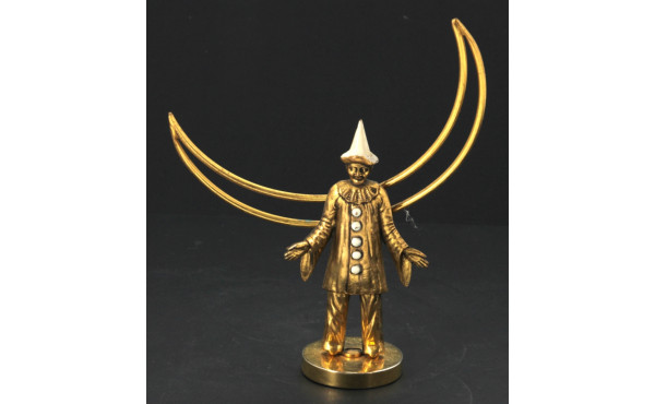 Petit sujet décoratif en métal doré en f