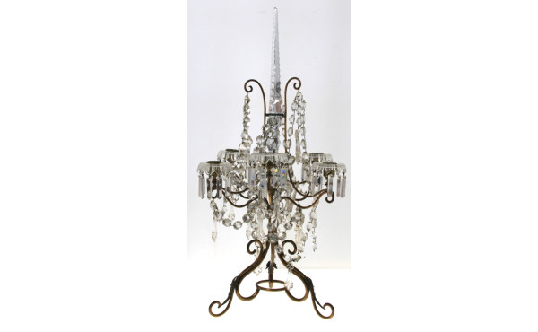Girandole à 6 bras de lumière en métal, 