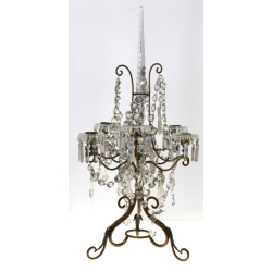 Girandole à 6 bras de lumière en métal, 
