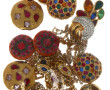 Lot de bijoux fantaisie en métal doré et