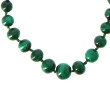 Collier de perles en malachite en chute